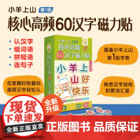 小羊上山核心高频60汉字磁力贴贴贴纸冰箱贴文字贴纸字帖磁力字贴练习学习早教第1级字表第2第3级