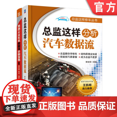 套装 正版 汽车数据流诊断宝典 共2册 总监这样分析汽车数据流 奥迪 大众车系数据流诊断宝典 郭俊辉 全彩印刷