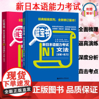 日语N1 红宝书文字词汇+蓝宝书文法 详解+练习 红蓝宝书单词语法书日语等级考试一级 日语书籍 入门自学新编日语 华东