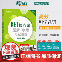新东方2025剑桥KET核心词图解+联想巧记速练青少版ket考试词汇单词核心KET教材真题剑桥通用英语考试用书正版书籍朗