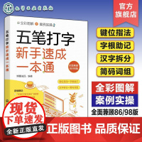 五笔打字新手速成一本通 五笔打字键位指法 五笔输入法大字全彩图解案例实操 五笔打字汉字拆分 词根助记 五笔打字从入门到精