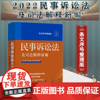 2022新民诉法 民事诉讼法及司法解释新编 条文序号整理版 中国法制出版社 9787521628067