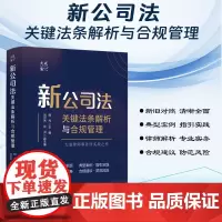 2024新书 新公司法关键法条解析与合规管理 大成律师事务所实战之作 韩光 编 世杰 洪 副主编 中国法制出版社 978