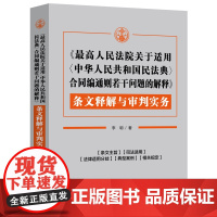 2024新书 最高人民法院关于适用 中华人民共和国民法典 合同编通则若干问题的解释 条文释解与审判实务 李明 著 中国法