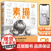 素描基础教程 视频同步教学 画画入门技法书籍美术考级教材成人零基础初学者自学绘画铅笔画手绘临摹本画册全套实用课程