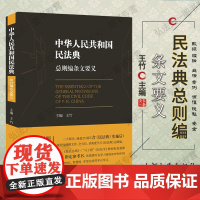 正版 2021中华人民共和国民法典总则编条文要义 王竹 主编 北京大学出版社