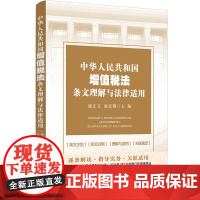 2025新书 中华人民共和国增值税法条文理解与法律适用 施正文 翁武耀 主编 中国法治出版社 9787521651430
