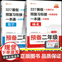 2025版一升二暑假衔接练习册337预复习一本通语文数学全套人教版小学预备一年级升二年级下册专项训练总复习预习教材1升2