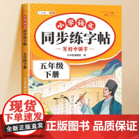 2025新五年级下册同步字帖每日一练人教版语文练字帖小学生专用5下学期课本同步练字帖二类字字帖田字格钢笔练字本楷书笔画笔