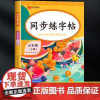 五年级上册练字帖每日一练人教版部编版小学5上学期语文同步字帖练字 生字帖小学生专用写字课课练生字贴硬笔书法练字本钢笔抄写