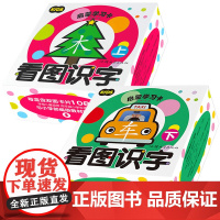 全两盒看图识字卡上下带注音幼儿园学习教材 0-3-6岁宝宝启蒙认知早教书益智识字书 幼儿认字 简单汉字识字卡片 学龄前儿