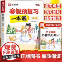 2025年新版一年级寒假预复习一本通人教版寒假作业 小学1上册下册衔接21天计划语文数学预习资料荣恒生活快乐专项训练每日