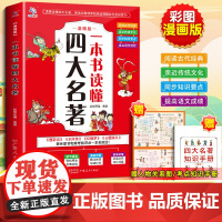 漫画版一本书读懂四大名著小学生青少年版本读考点画册漫画版孩子必读连环画珍藏版知识点一本全小学初中生版人物关系图古诗词挂图