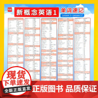 易蓓]新概念英语单词速记挂图第一册第二册墙贴 英语单词速记练习记忆学习同步课本音频扫码跟读挂图墙贴
