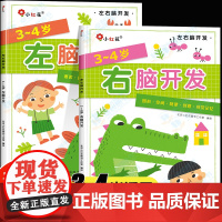 邦臣小红花左右脑开发书3-4岁宝宝专注力训练左脑开发右脑开发书籍全脑大脑智力大开发儿童逻辑思维脑力三四岁幼儿益智类早教