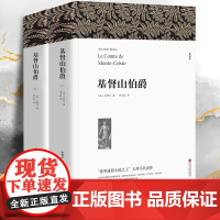 基督山伯爵无删减完整版上下册1390页 全译原著中文版初高中生书籍课外书三个火枪手世界文学十大名著大仲马 基督山恩 基督