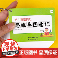 有声伴读]初中英语词汇思维导图速记卡单词 初中生七八九年级中考英语核心必背单词大纲高频词汇 词根词缀快速记忆单词卡片闪手