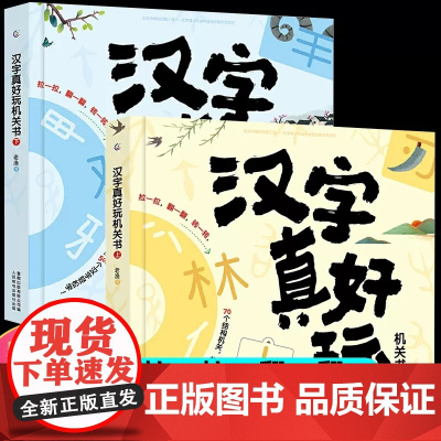 汉字真好玩机关书立体书全套2册3d立体卡小学生汉字启蒙科普大百科儿童百科全书少儿趣味百科1-3-6岁课外书幼小衔接幼儿启
