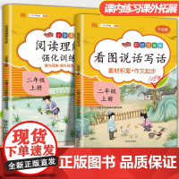 看图写话二年级上册专项训练书 人教版 课外阅读理解强化训练范文大全天天练 小学生2年级上说话阅读理解写作课堂笔记同步练习