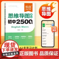 [易蓓]初中英语思维导图速记2500单词 中考英语单词必背2025七八九年级中考英语单词记背神器提分攻略单词记忆本背诵天