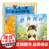 爱是一捧浓浓的蜂蜜世界真好认识世界感受生命 爱的美好 3-6岁睡前故事绘本2册