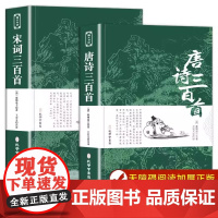 唐诗三百首+宋词三百首 全2册全集完整版无删减300首 带注释译文赏析附插图 中国传统文化国学启蒙诗词鉴赏辞典课外阅读书