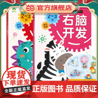 爱德少儿 左右脑开发2~3岁2册 进阶式开发全脑思维游戏儿童潜能开发左右脑训练2-3岁益智游戏儿童思维逻辑专注力阶梯训练