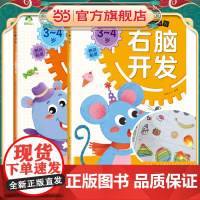 爱德少儿 左右脑开发3~4岁2册 儿童潜能开发左右脑训练3-4岁益智游戏儿童思维逻辑
