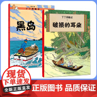 破损的耳朵(第五集)+黑岛(第六集)大开本 新版丁丁历险记连环画卡通漫画故事书小学生课外阅读书籍