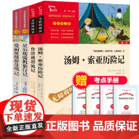全4册鲁滨逊漂流记原著汤姆索亚历险记尼尔斯骑鹅旅行记爱丽丝漫游奇境记快乐读书吧六年级下册读课外书6-12岁书