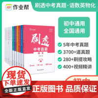 2024作业帮刷透中考真题数学基础题压轴题语文英语物理化学中考一二轮复习资料书初三9年级数学中考真题一轮复习热搜训练题