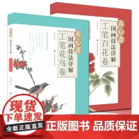 养心斋国画技法详解2本 工笔花鸟卷+工笔百花卷 养心斋 工笔 花鸟 国画绘画步骤讲解初学者入门基础教程