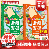 小学生看图写话一上下册 小学一年级作文起步彩色护眼注音版解语文部编人教版范文大全上海文化出版社课外阅读理解练习训练