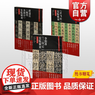 碑帖名品全本实临系列 褚遂良雁塔圣教序实临解密 灵飞经实临解密 李阳冰三坟记实临解密 书法碑帖 篆刻碑帖 字帖 上海书画