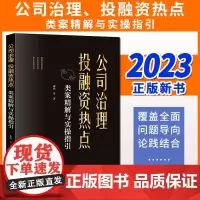 2023新书 公司治理、投融资热点类案精解与实操指引 康欣著 法律出版社