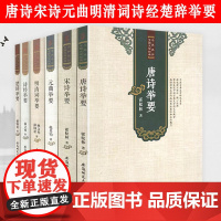 中国文学经典名家选:诗经楚辞唐诗宋诗元曲明清词举要 中国古典文学古典诗词精选精注精评鉴赏书籍