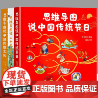 [全3册]二十四节气+传统节日+传统文化 思维导图说中国传统文化系列 小学生美美的中国思维导图说 讲师教孩子动手画思维导