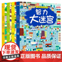 正版童书 大迷宫游戏书智力大迷宫 全4册儿童迷宫逻辑思维训练幼儿走迷宫书宝宝图画捉迷藏专注力训练智力开发书籍