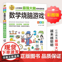 数学烧脑游戏 彩图版 数学思维训练 逻辑思维推理训练 专注力训练 游戏书 智力训练 小学生全脑开发系列 益智游戏书籍