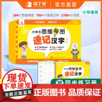 小学思维导图速记汉字老师小学生一二三年级识字卡片认字生字预习卡速记卡记汉字汉子思维导图卡贝丁兔汉字思维导图手卡升级版