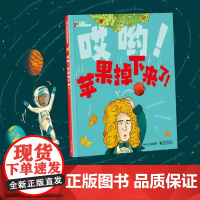 哎哟苹果掉下来了适合3-6岁幼儿关于物理认知绘本牛顿故事趣味探索科学启蒙物理认知牛顿故事重力实验全新正版绘本电子工业出版