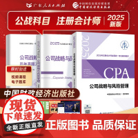 公司战略与风险管理]2025年注册会计师教材财政经济出版社历年真题书课包cpa教材注会税法审计经济法财务成本管理注册会计