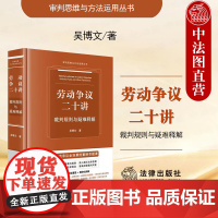 中法图正版 2025新 劳动争议二十讲 裁判规则与疑难释解 吴博文 审判思维与方法运用丛书 劳动争议司法实务裁判规则 法