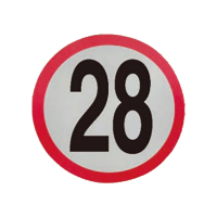 桥梁桥墩号粘贴标识牌直径300mm/块