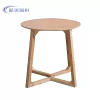 酷美智悦 胡桃色茶几圆桌60*60*60cm KM-JZ457 张