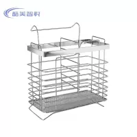 酷美智悦 不锈钢筷子筒方形双格16*11*16cm KM-BH610 个