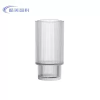 酷美智悦 条纹玻璃杯 KM-XS451 个