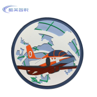 酷美智悦 长春航展纪念品橡胶章(红鹰机型) 11cm 个
