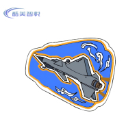 酷美智悦 长春航展纪念品织唛刺绣魔术贴6 8*8cm 个