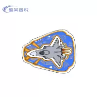 酷美智悦 长春航展纪念品织唛刺绣魔术贴9 8*8cm 个